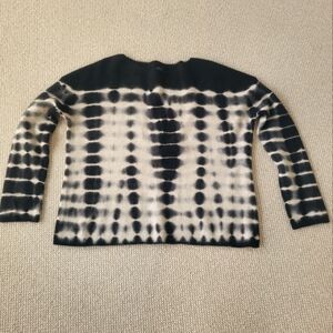 Wool-blend Sweater from France, EUC, Black & Cream, sz 0